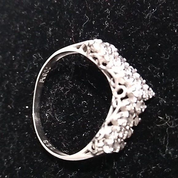 CHRISTMAS SALE! Stunning Solid Platinum Genuine 0.53ct Diamond Ring Size 6 1/2 - Picture 9 of 9